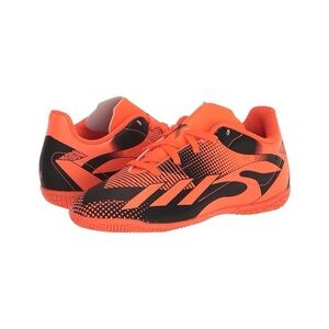adidas x Messi Speed Portal Indoor Soccer Shoes Cleats Kids Neon Orange Size 3